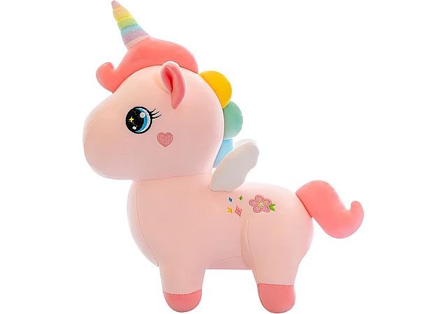 DAWNTREES Pink Unicorn Stuffed Animal (40cm)