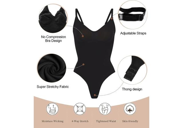 SHAPERX Bodysuit for Women Tummy Control Shapewear