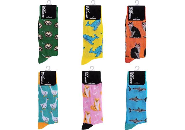 6 Pairs Cotton Novelty Socks