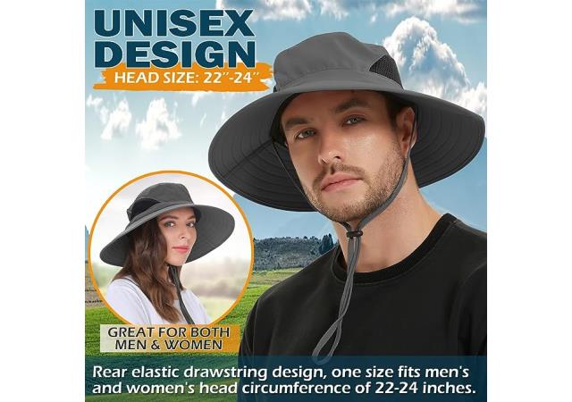 EINSKEY Sun Hat for Men/Women, Wide Brim UV Protection Bucket Hat